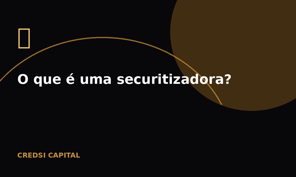 O que é uma securitizadora?